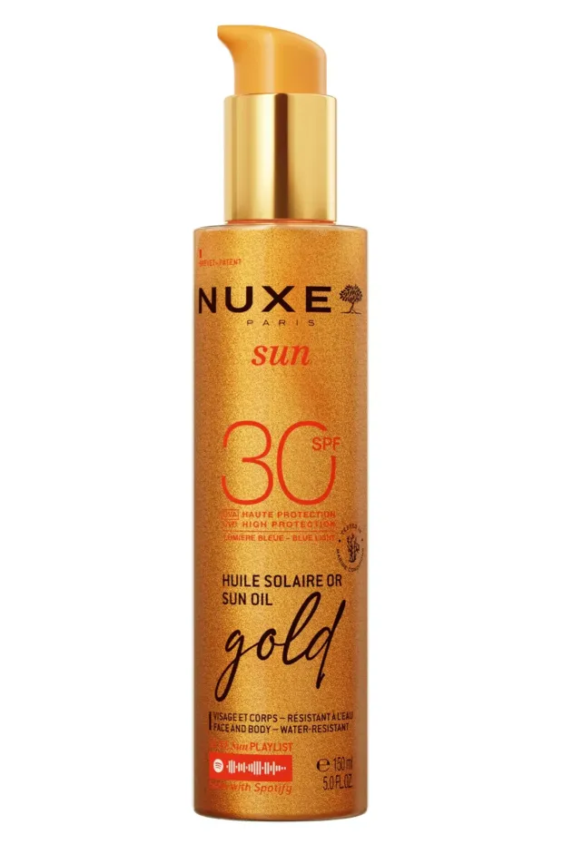 Nuxe Sun - Altın Işıltılı Bronzlaştırıcı Güneş Koruyucu Yağ SPF30 150 ml