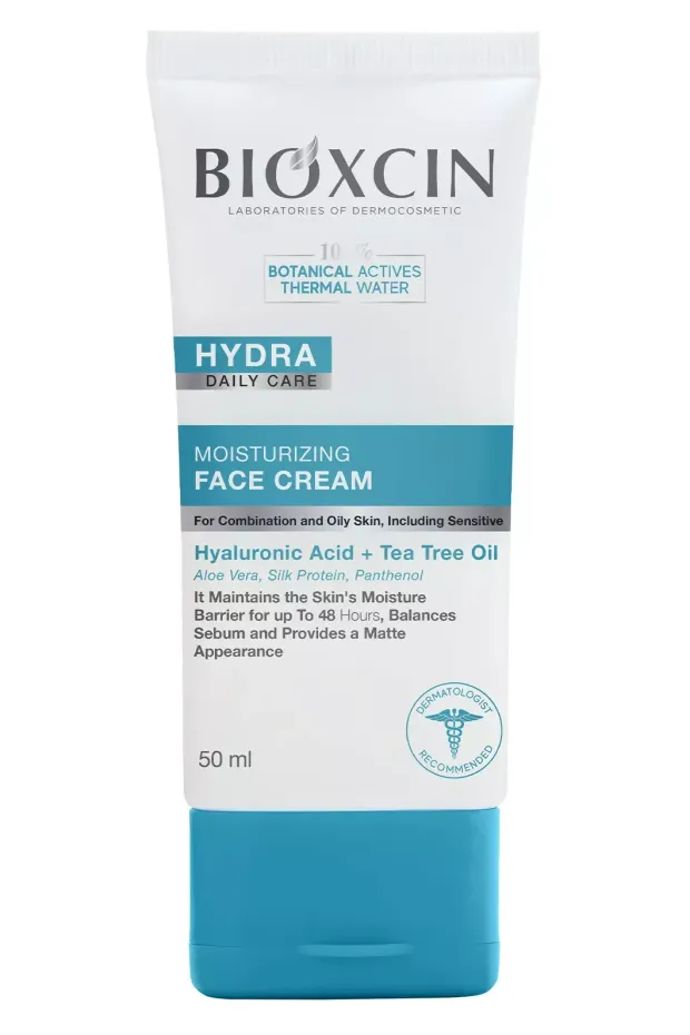 Bioxcin Hydra Daily Care Karma ve Yağlı Ciltler İçin Nemlendirici Krem 50 ml