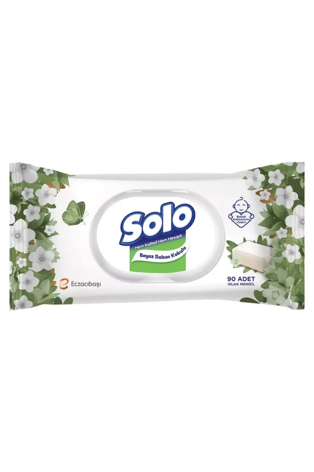 Solo Beyaz Sabun Kokulu Islak Mendil 90 Adet
