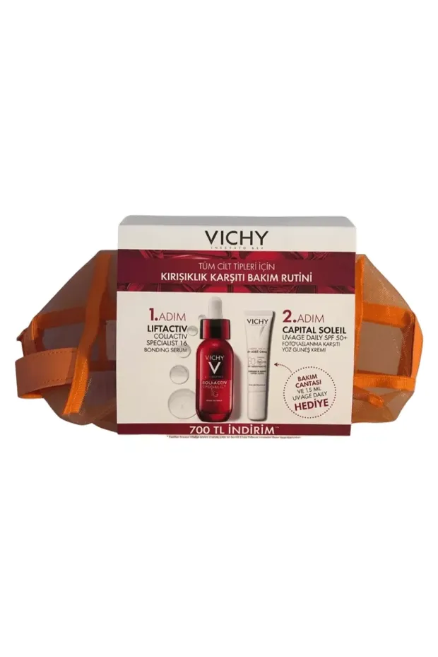 Vichy Liftactiv Collagen Specialist 16 Bonding Serum 30 ml + Capital Soleil Uv-Age Spf50 15ml (Çanta Hediyeli)