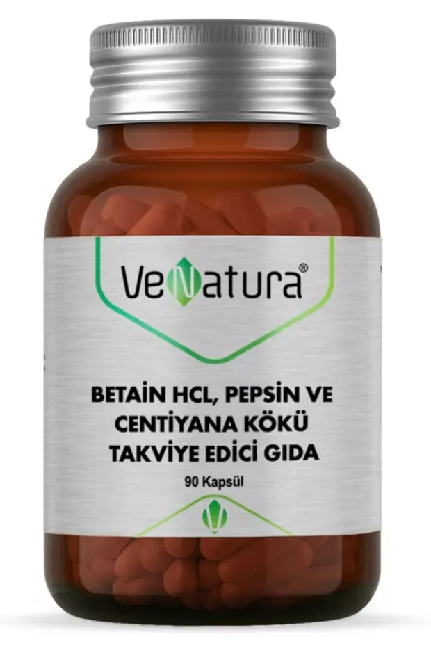 Venatura Betain HCL + Pepsin Takviye Edici Gıda 90 Tablet