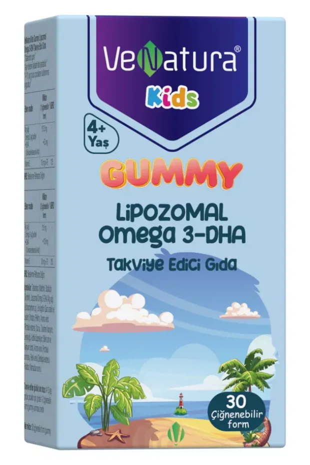 Venatura Gummy Kids Lipozomal Omega 3 Dha 30 Ciğnenebilir Form
