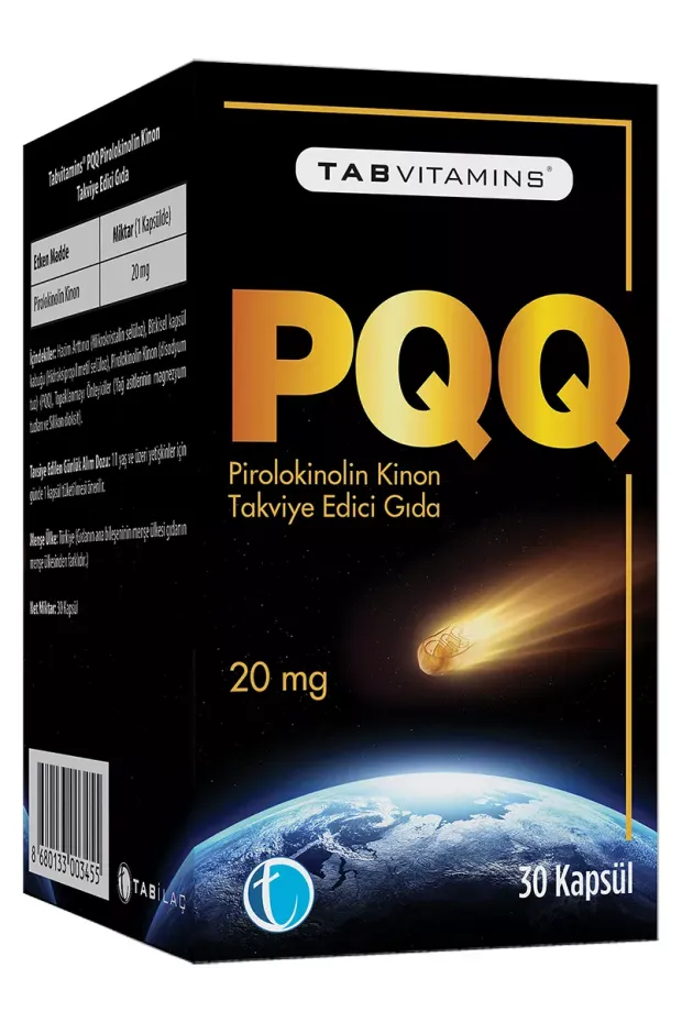 Tabvitamins PQQ Pirolokinolin Kinon 20 mg 30 Kapsül