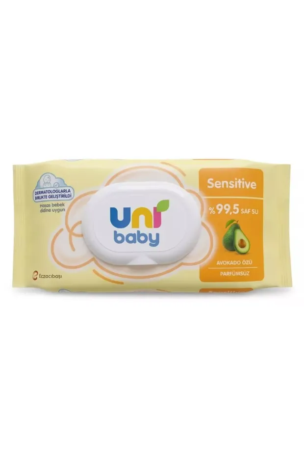 Uni Baby Sensitive Avokado Özlü Islak Mendil, 90 Adet