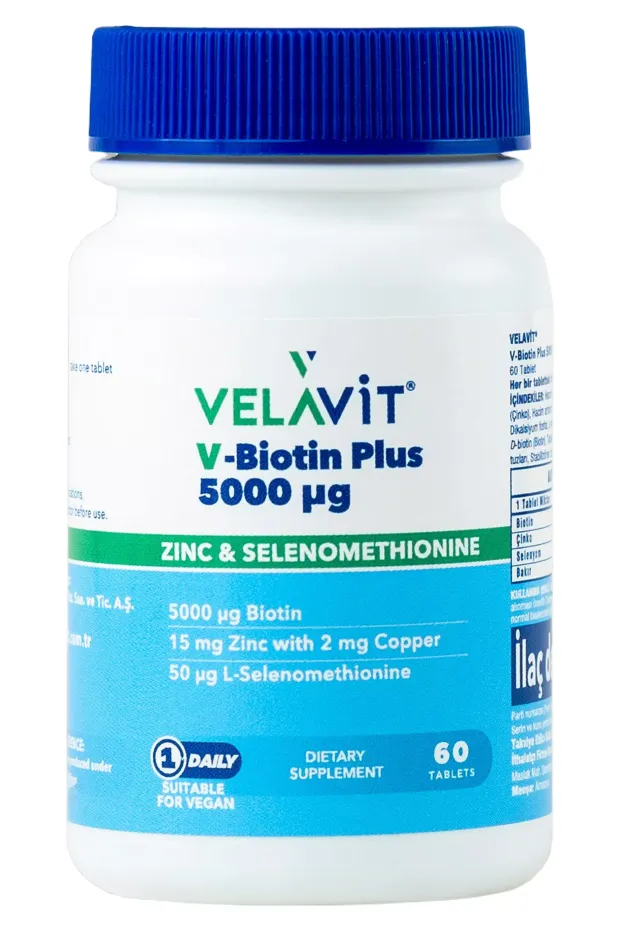 Velavit V-Biotin 5000 mg 60 Tablet