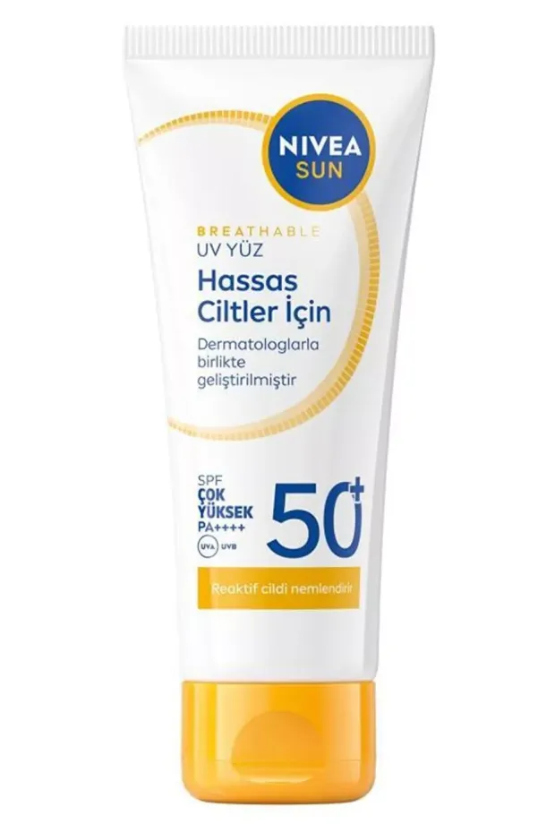 Nivea Sun SPF50 Hassas Yatıştıran Nemlendirici Yüz Güneş Kremi 40 ml