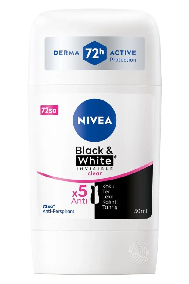 Nivea Women Black  White Invisible Clear Stick Deodorant 50 ml
