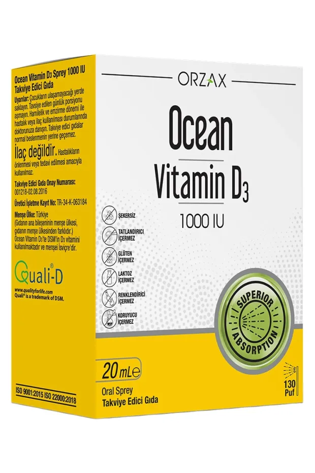 Ocean Vitamin D3 1000 IU Oral Sprey 20 ml