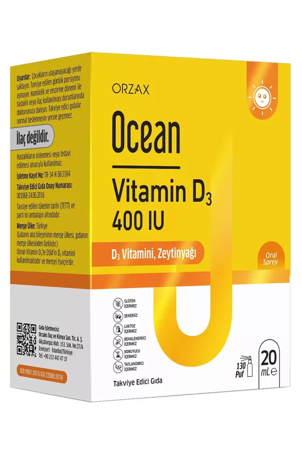 Ocean Vitamin D3 400 IU Oral Sprey 20 ml
