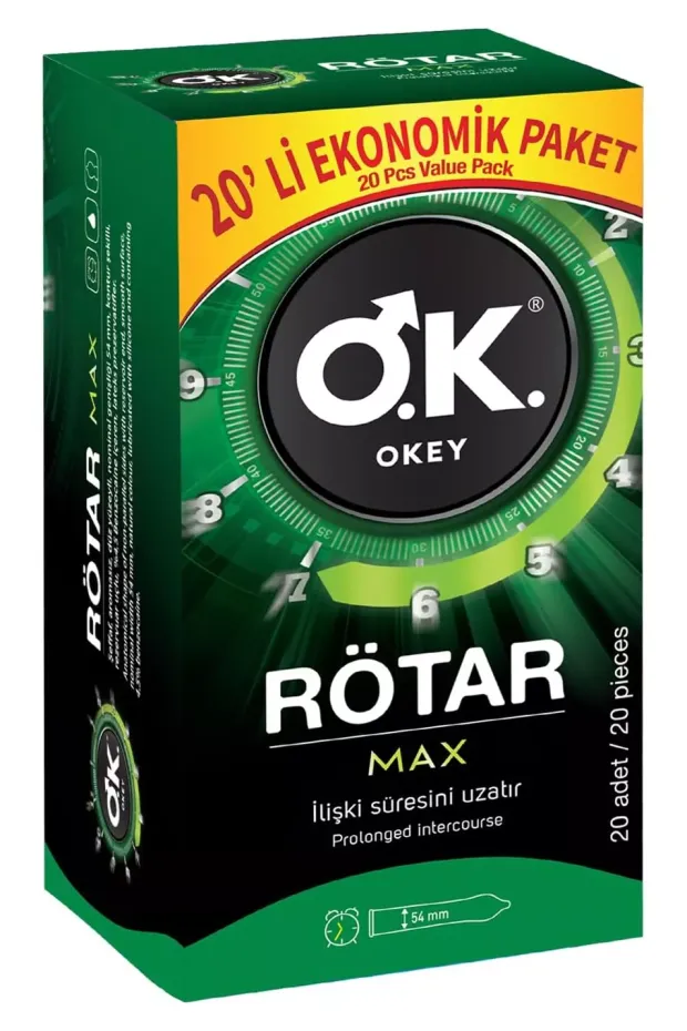 Okey Rötar Max Prezervatif 20lu