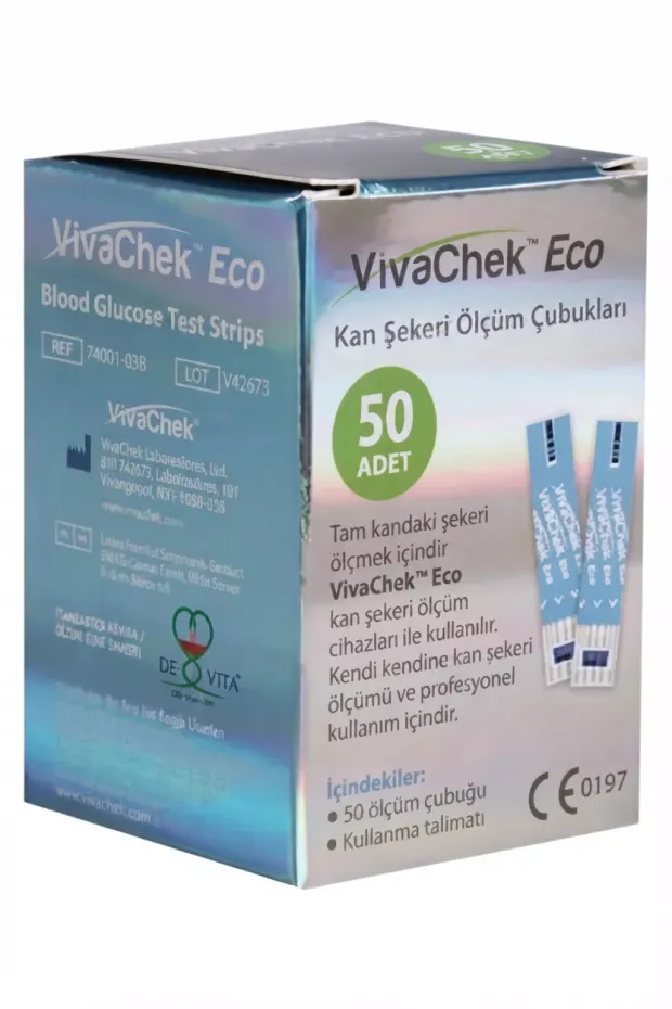 Vivachek Eco Strip Kan Sekeri Ölçüm Çubugu 50li