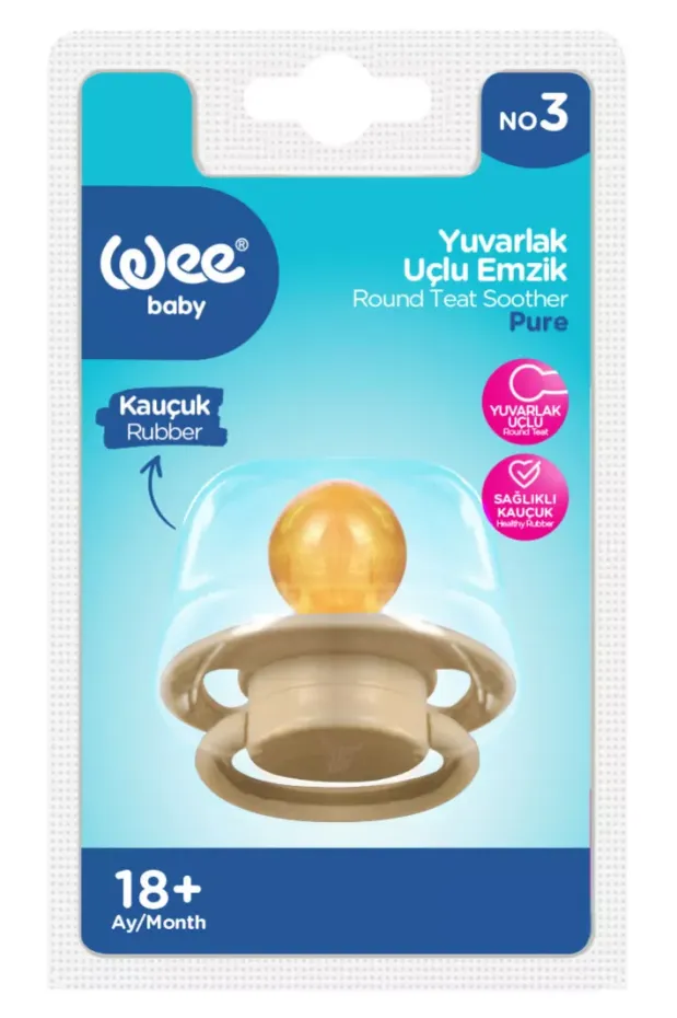 Wee Baby 700 Pure Kauçuk Yuvarlak Uçlu Emzik No:3