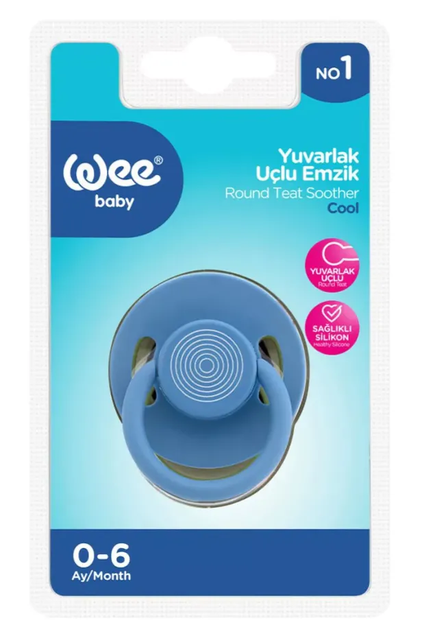 Wee Baby Cool Yuvarlak Uçlu Silikon Emzik Karma Renk 0-6