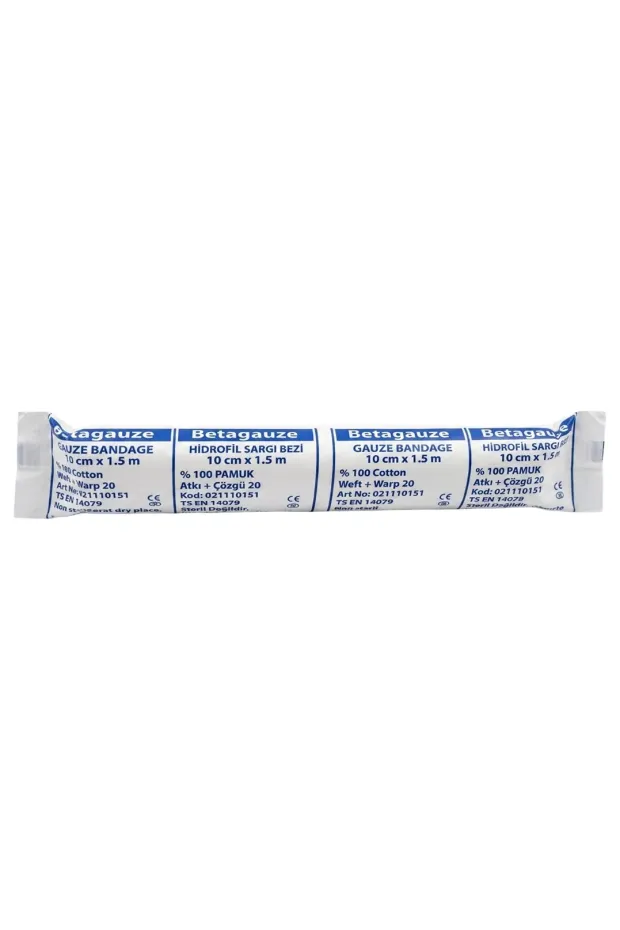 Betagauze Hidrofil Sargı Bezi 10 cm x 1,5 m