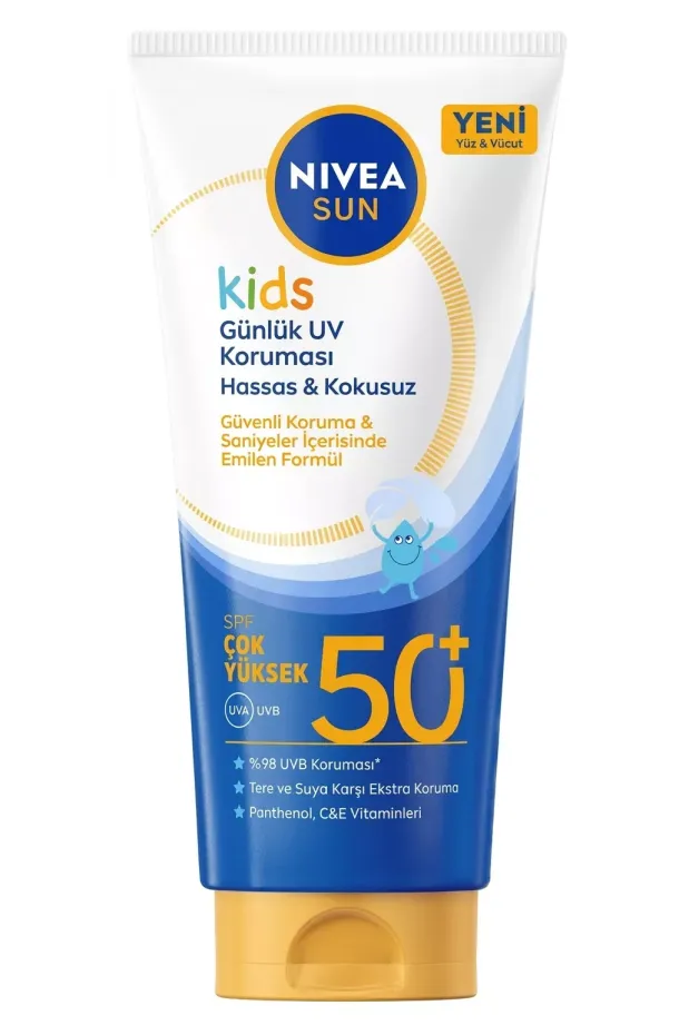 Nivea Sun Kids 50+SPF Çocuk Yüz ve Vücut Güneş Koruyucu Krem 100 ml