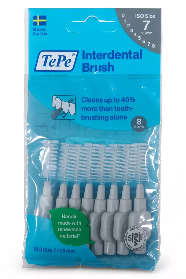 Tepe Arayüz Fırçası Gri 1,3 mm Size 7 - 8li Paket
