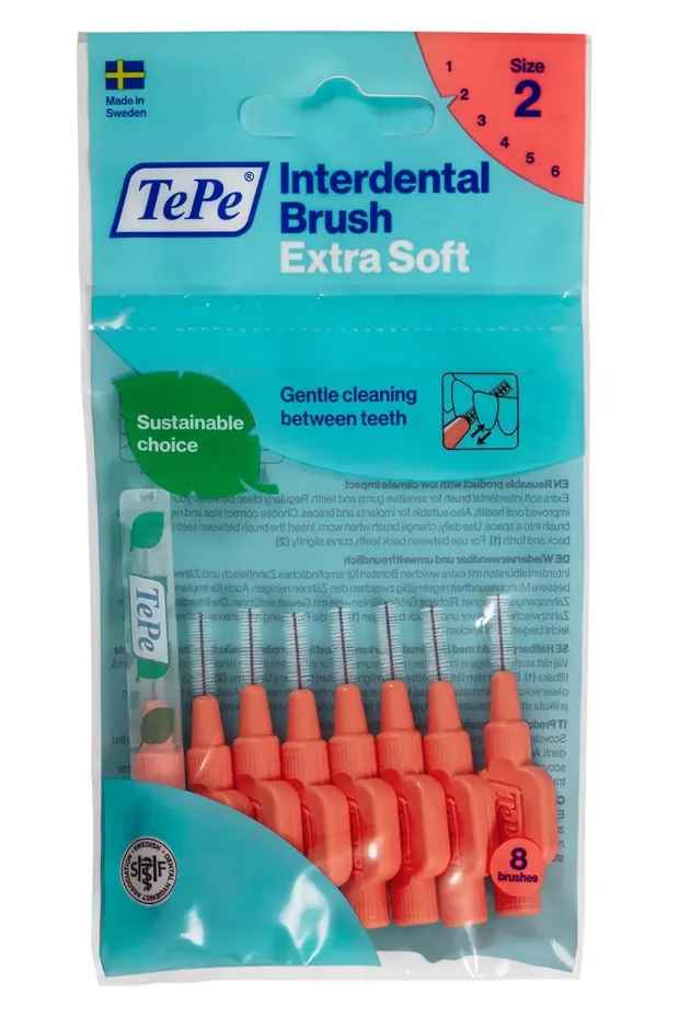 Tepe Extra Soft Arayüz Fırçası Açık Kırmızı 0,5 Mm 8li Paket