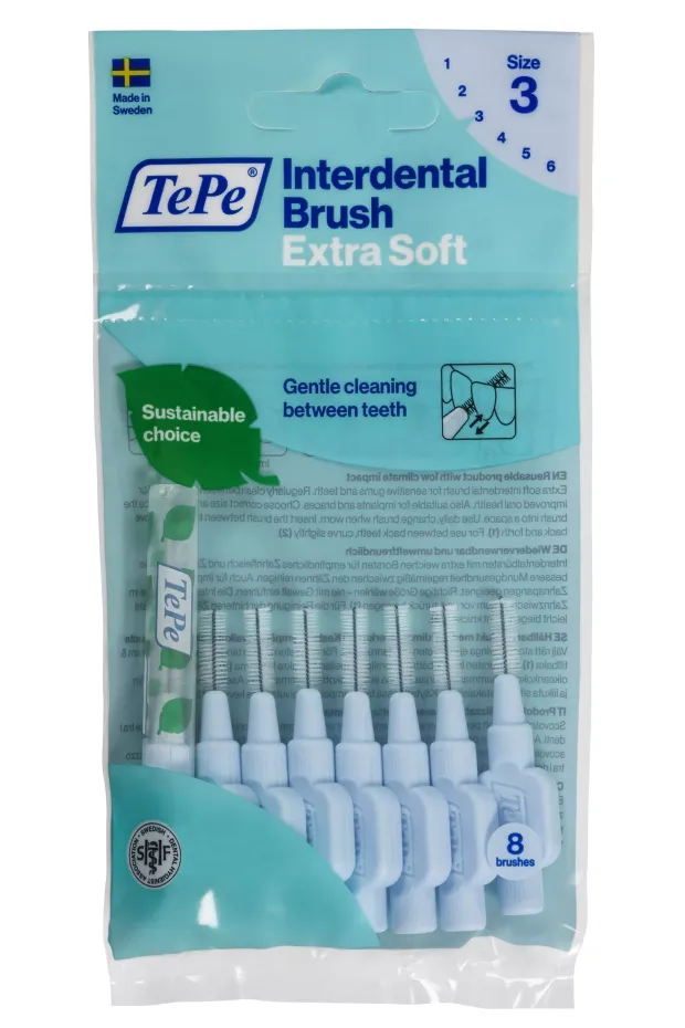 Tepe Extra Soft Arayüz Fırçası Açık Mavi 0,6 Mm 8li Paket