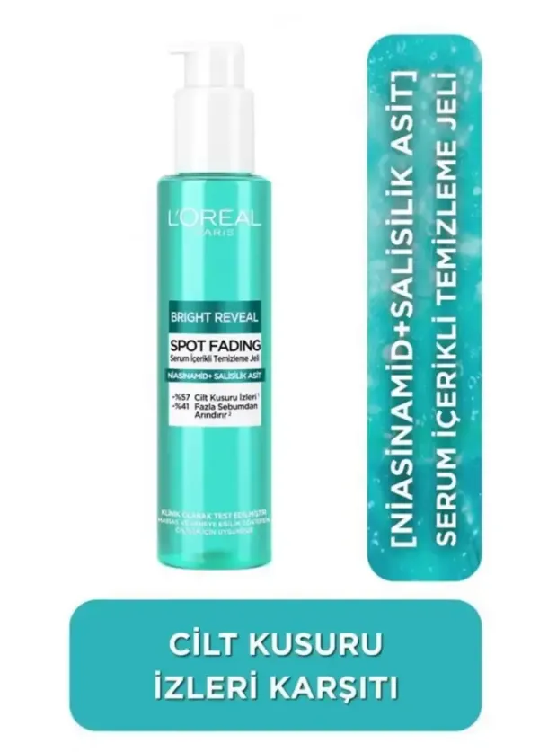 Loreal Paris Bright Reveal Spot Fading - Serum İçerikli Temizleme Jeli - Hassas / Akneli Ciltler - 150 ml