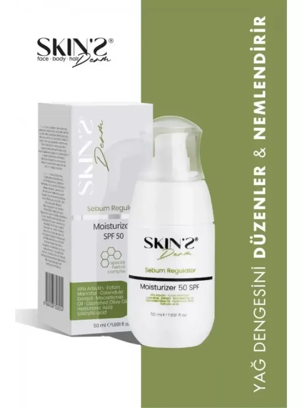 Skins Derm Sebum Regulator Moisturizing Spf50 Cream 50 ml