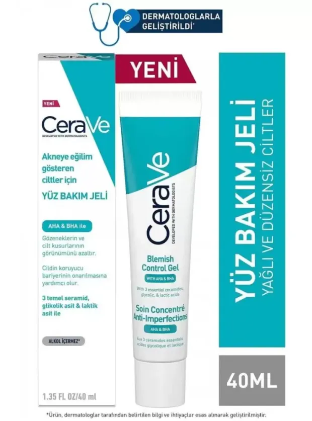 Cerave Blemish Aha/Bha Akneli Ciltler İçin Yüz Bakım Jeli 40 ml