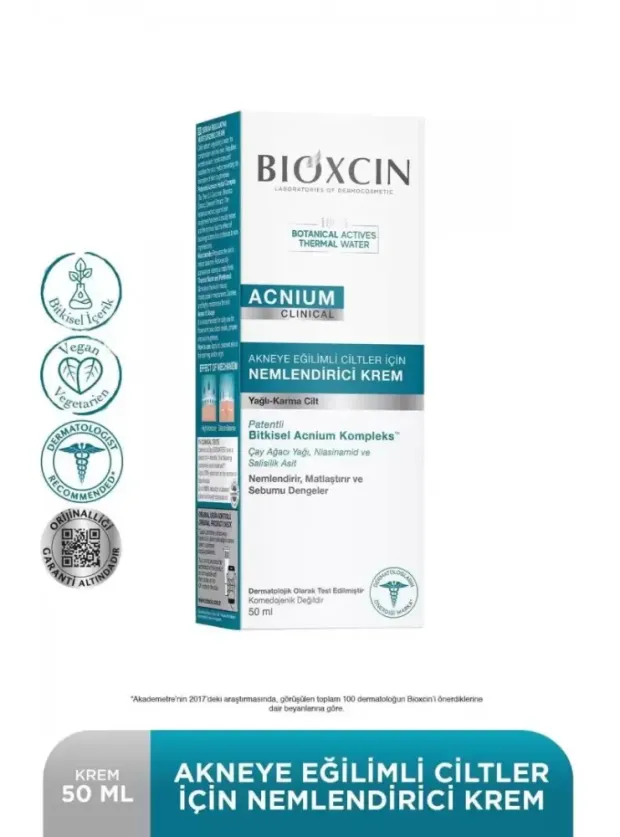 Bioxcin Acnium Sebum Dengeleyici Nemlendirici Krem 50 ml