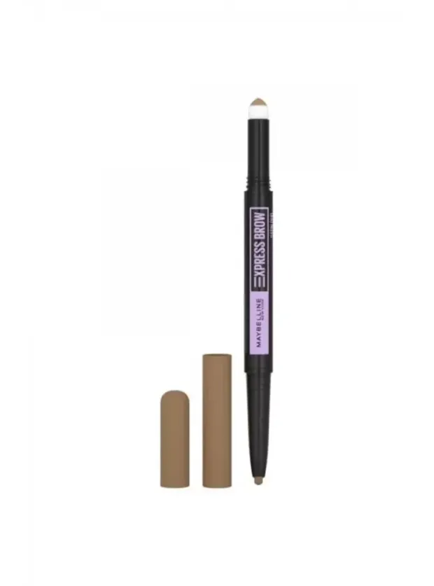 Maybelline New York Express Brow Satin Duo Çift Taraflı Kaş Kalemi - 01 Açık Ton