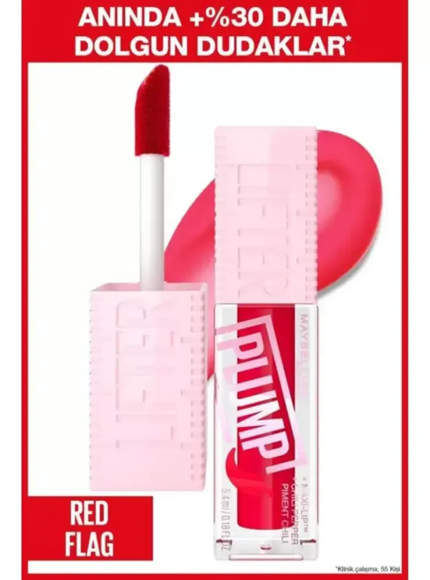 Maybelline Lifter Plump Dudak Parlatıcısı - Red Flag - 004 -