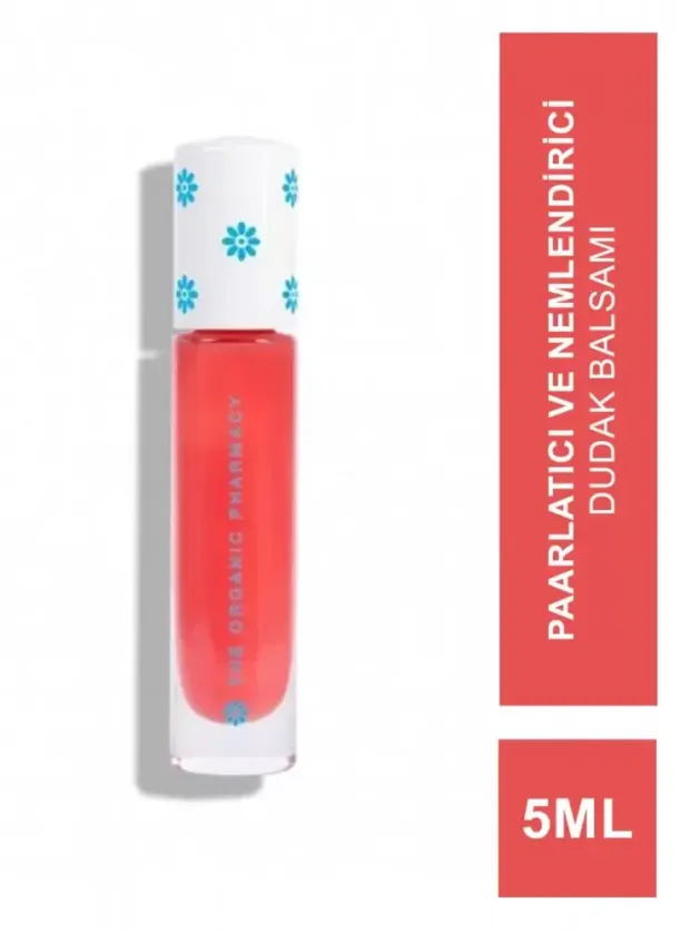 The Organic Pharmacy No Lipgloss Volumising Balm Gloss Coral 5ml