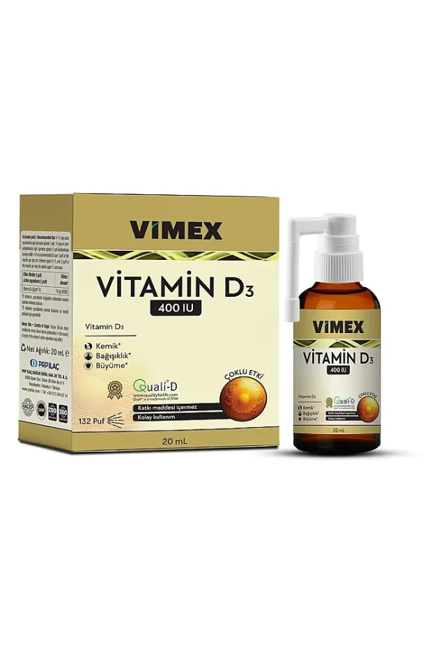 Vimex Vitamin D3 400 Iu 20 Ml Sprey - 132 Puf