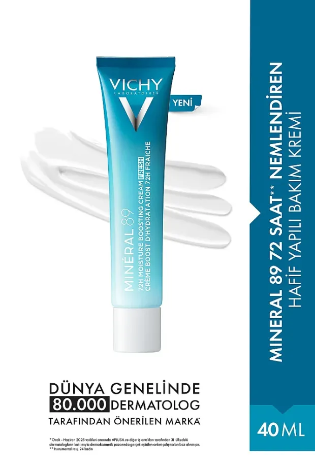 Vichy Mineral 89 72 Saat Nemlendiren Hafif Yapılı Yüz Bakım Kremi 40 ml