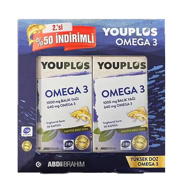 YouPlus 1000 mg Omega-3 2x30 Kapsül