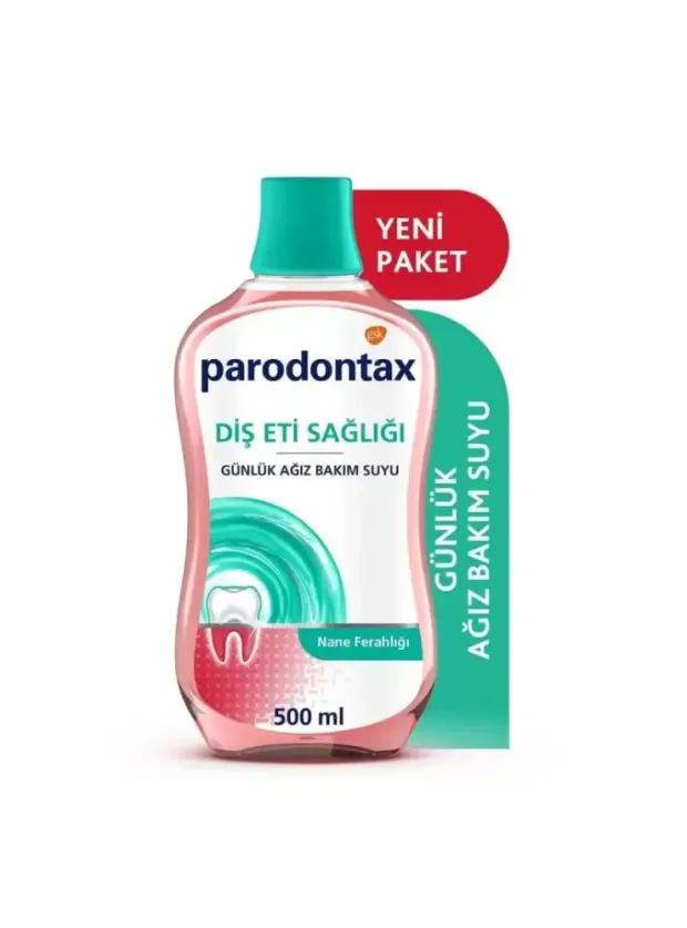 Parodontax Diş Eti Sağlığı Günlük Ağız Bakım Suyu - Nane Ferahlığı / Alkolsüz - 500 ml