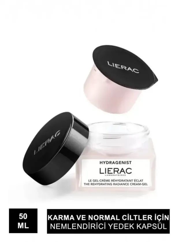 Lierac Hydragenist Radiance Cream Gel Refill - Karma/Normal Ciltler İçin Nemlendirici Yedek Kapsül - 50 ml