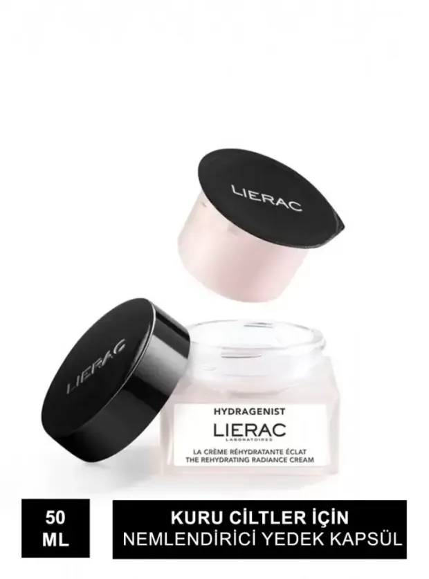 Lierac Hydragenist Radiance Cream Refill - Kuru Ciltler İçin Nemlendirici Yedek Kapsül - 50 ml
