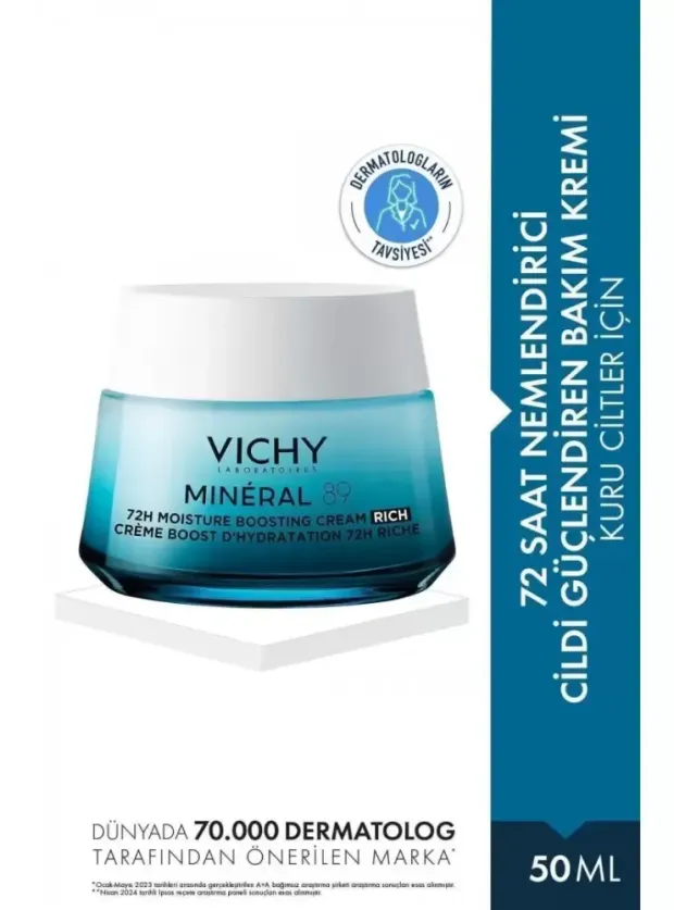 Vichy Mineral 89 Boosting Rich Cream Kuru Ciltler 50 ml