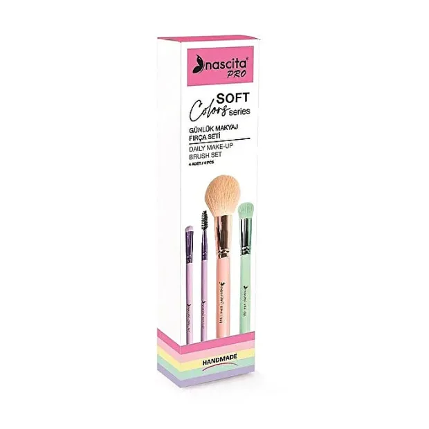 Nascita Soft Colors Seri̇si̇ Günlük Makyaj Fırça Seti̇ 4'Lü