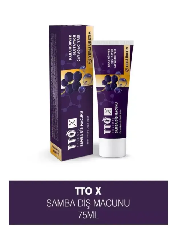 TTO X Samba Kara Mürverli Ferah Nefes Diş Macunu 75 ml