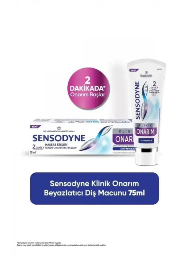 Sensodyne Klinik Onarım Aktif Beyazlık Diş Macunu 75ml