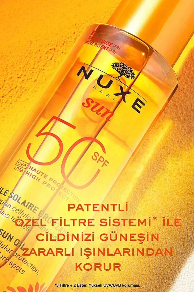 Nuxe Sun Huile Solaire Bronzlaştırıcı Yüz ve Vücut Yağı SPF50 150 ml