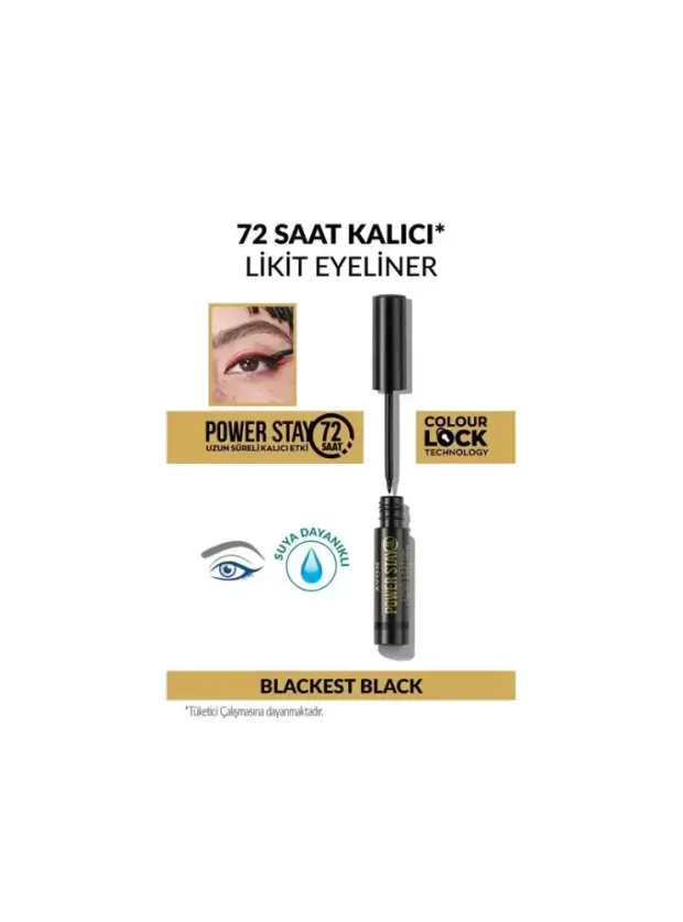 Avon Power Stay Uzun Süre Kalıcı Likit Eyeliner - Blackest Black -