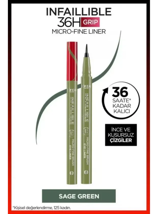 Loreal Paris Infaillible 36H Grip Micro Fine Eyeliner 05 SAGE GREEN -Yeşil-