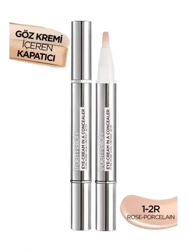 Loreal Paris True Match Göz Kremi İçeren Kapatıcı - 2'si 1 Arada - 1-2R