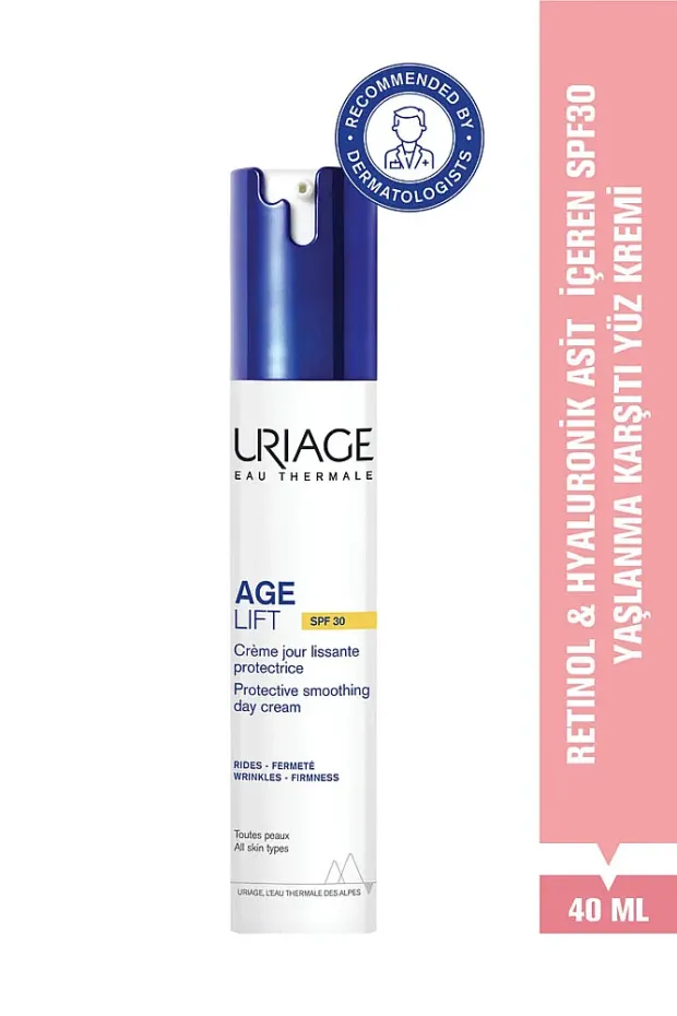 Uriage Age Lift Retinol ve Hyalüronik Asit İçeren Yaşlanma Karşıtı SPF30 Yüz Kremi 40 ml