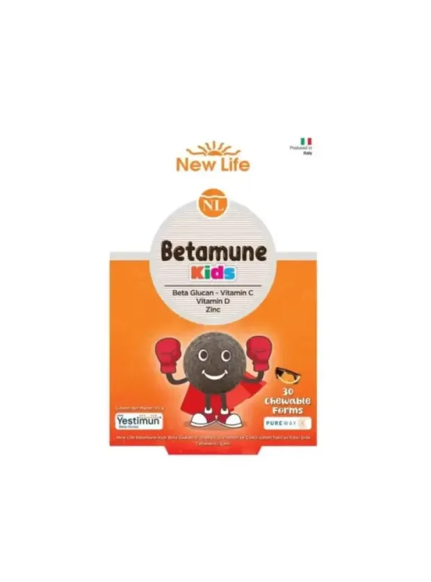 OUTLET - New Life Betamune Kids 30 Çiğneme Tableti