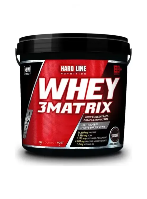 Hardline Whey 3Matrix Çilek Aromalı 3600 gr