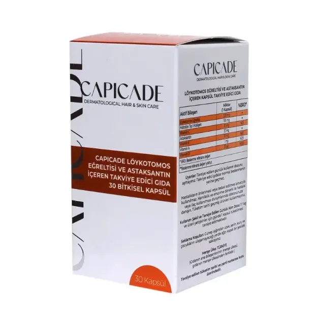Capicade Löykotomos Eğreltisi ve Astaksantin İçeren 30 Kapsül