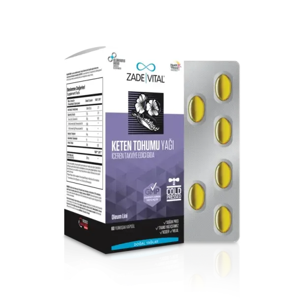 Zade Vital Keten Tohumu Yağı 60 Kapsül