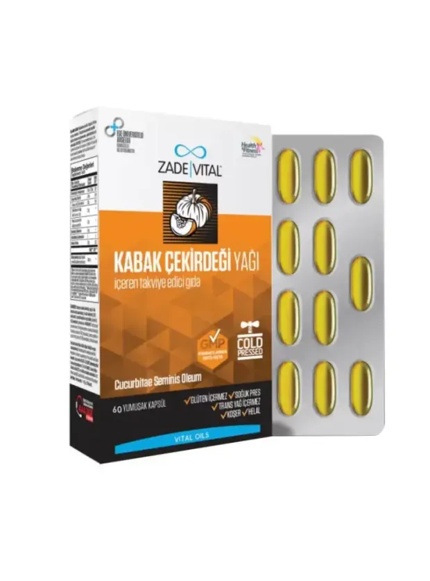 Zade Vital Kabak Çekirdeği Yağı 60 Kapsül