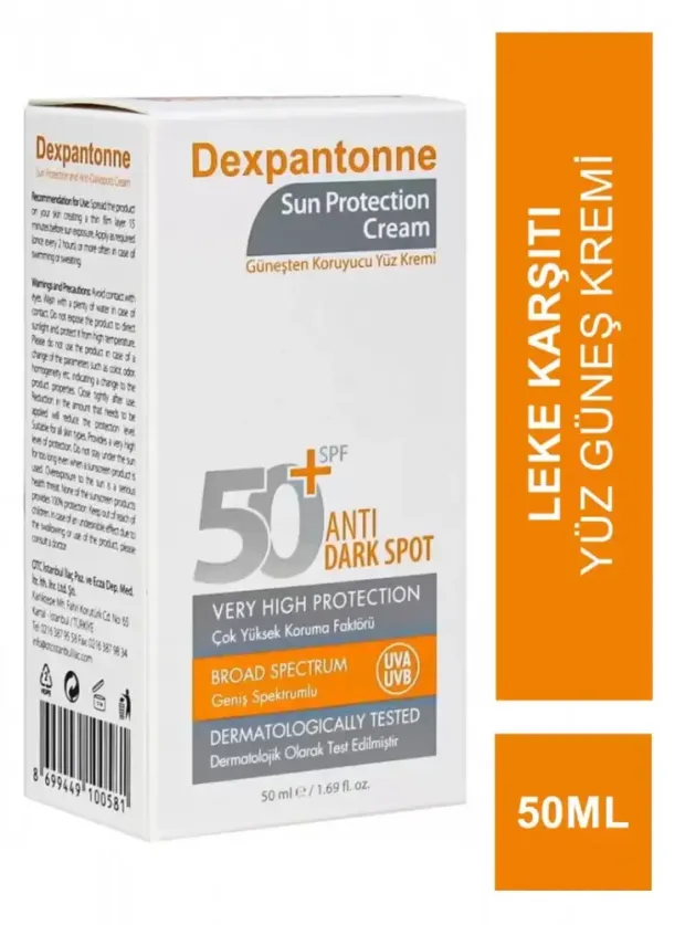 Dexpantonne Sun Leke Karşıtı Yüz Güneş Kremi Spf50+ 50ml